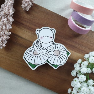 Kueh Tutu Diecut Sticker | Pineapple Tart // Waterproof Gloss Vinyl Sticker / Cute Kawaii / Planner Journal Sticker / Laptop Decal/ SG Food