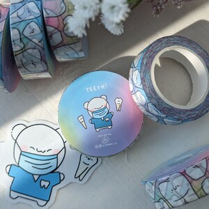 Teeth! | Washi Tape / Dentist Dentistry Hygienist Dental Teeth Tooth / Laptop Decal Scrapbook Journal Deco Gift