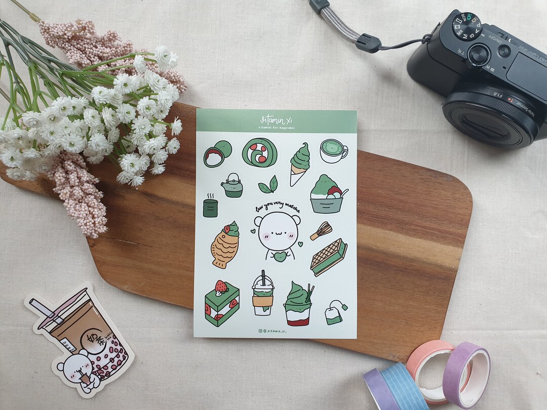 Food Sticker Sheet // Waterproof Gloss Vinyl // Kawaii Cute Stickers ...