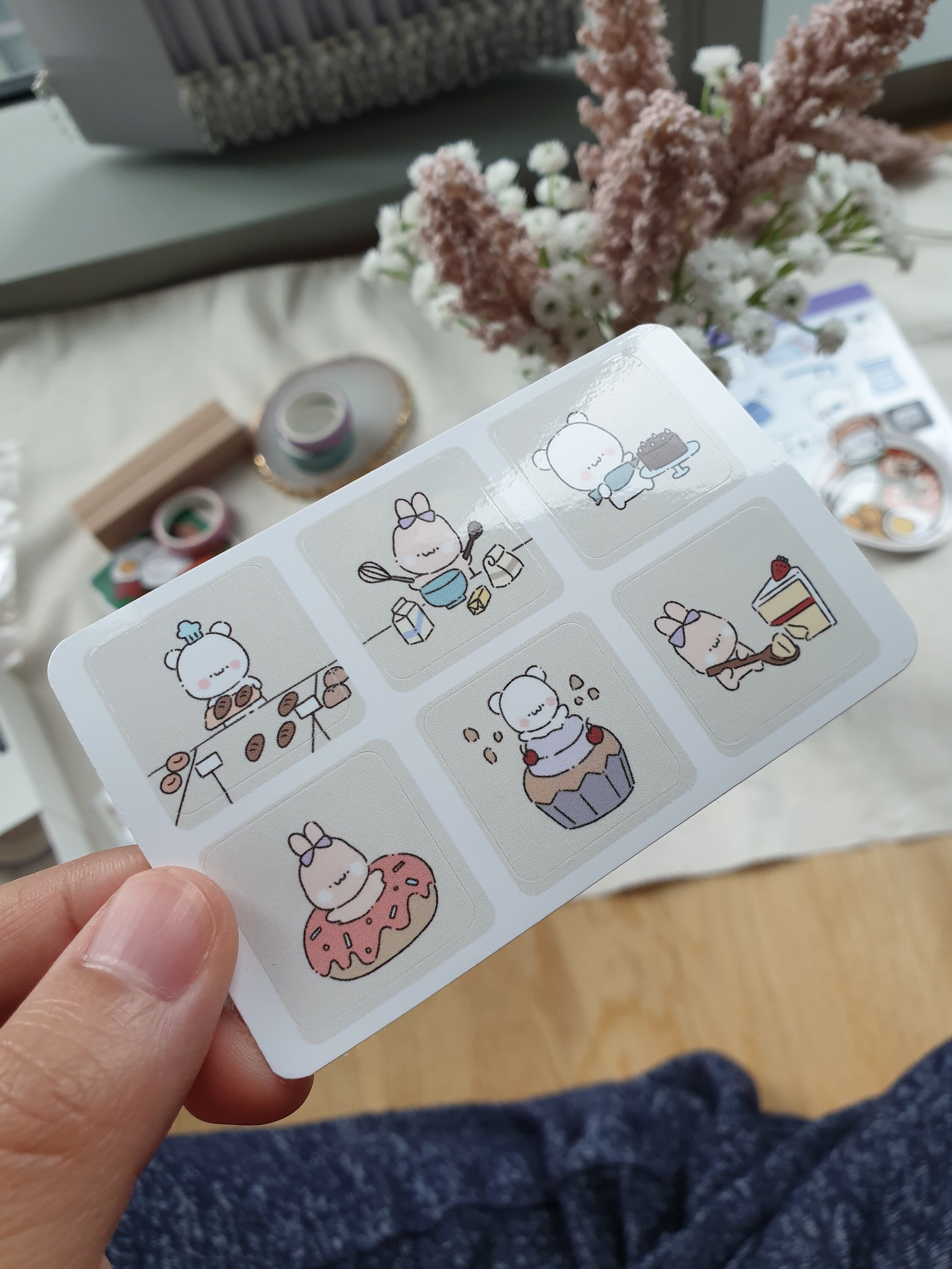 Mini Sticker Set / Selbstliebe / Backen, Backen / Glanz vinyl / kawaii ...