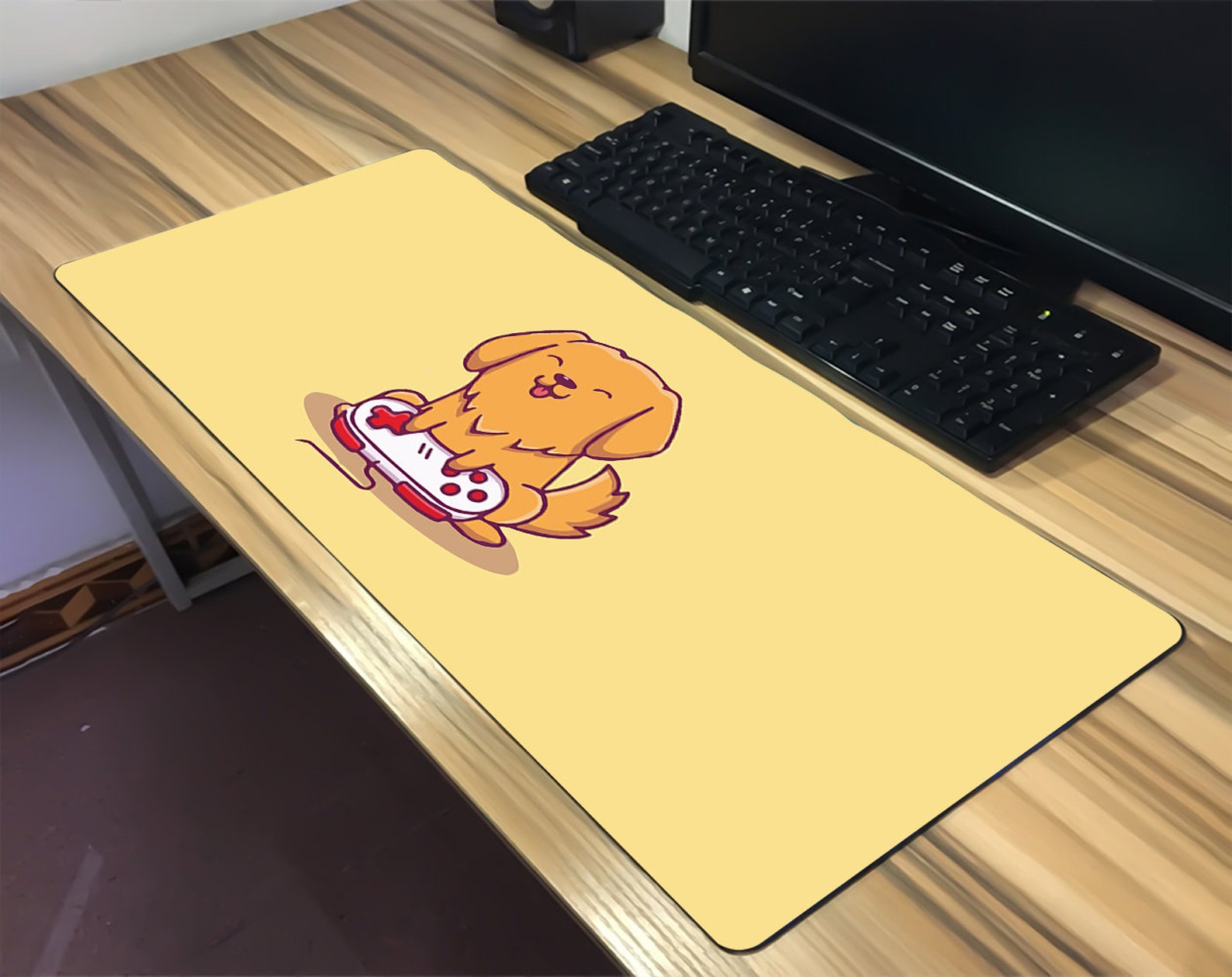 Cute Chibi Mouse PadPink Large Desk Pad x DT0132 Animal Etsy