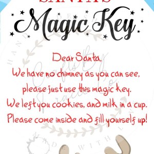 Santa's Magic Key Tags, Santa Key Tags Printable, Magical Christmas Key ...
