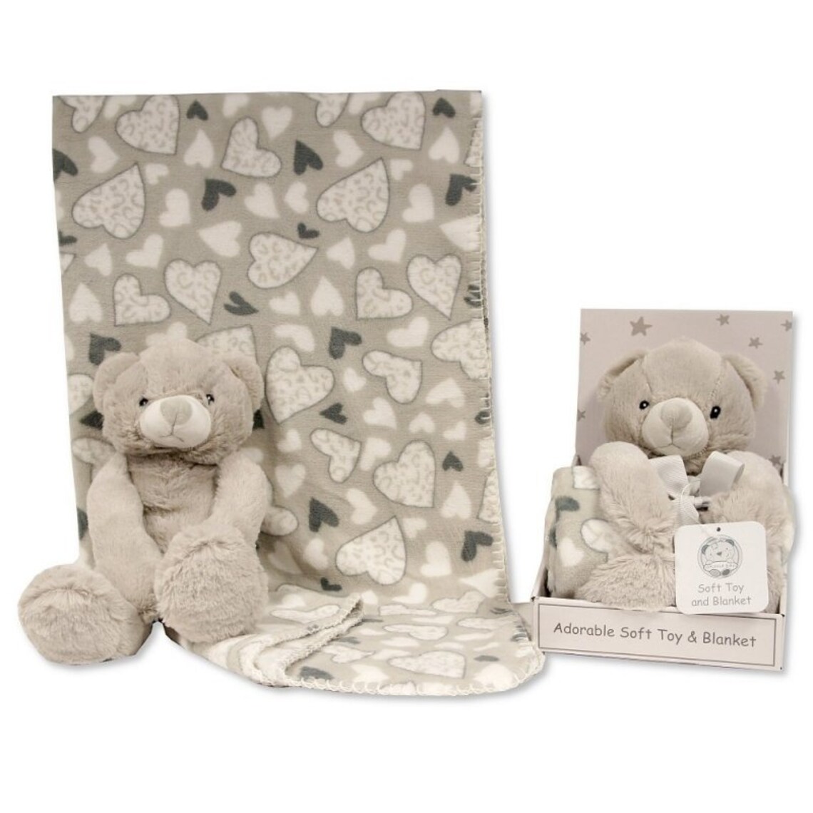 Teddy Bear With Fleece Blanket Etsy