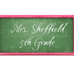 Personalized Teacher Name, Sublimation Teacher Name Digital Image, Custom Teacher Name, Teacher Chalkiboard PNG, Back to School Name Shirt