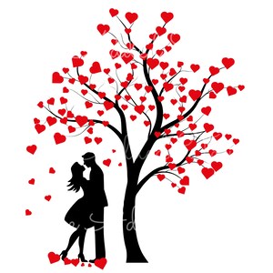 My Forever Valentine PNG, hartboom png, romantiek afbeelding, paar liefde DTG, Valentijn kaartontwerp, verjaardag dtf, bruiloft ontwerp, twee DL's
