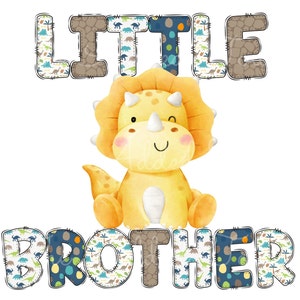 Little Brother Dinosaur PNG, Baby Brother Dinosaur Design, Dinosaur Baby Blanket Image, Brother Dinosaur Shirt Download, Little Brother DTF