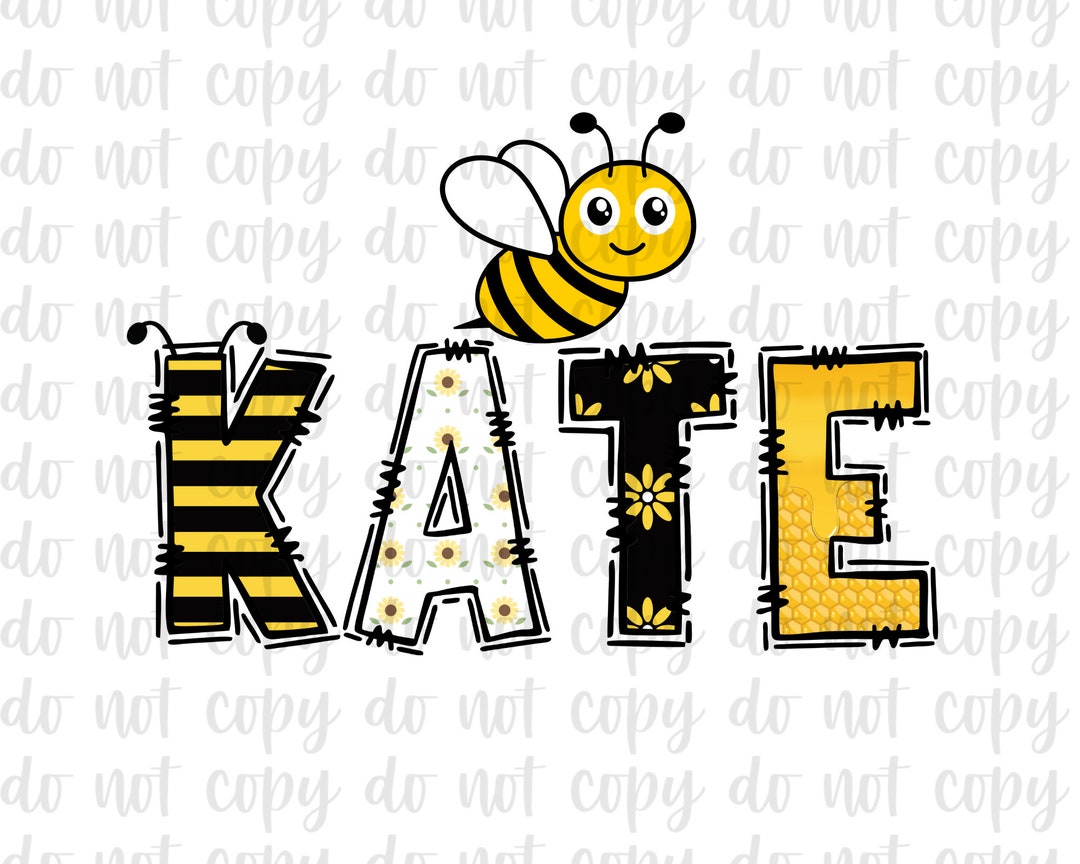 Personalized Bee Name PNG, Sublimation Bee Name, Honey Bee Custom Name ...