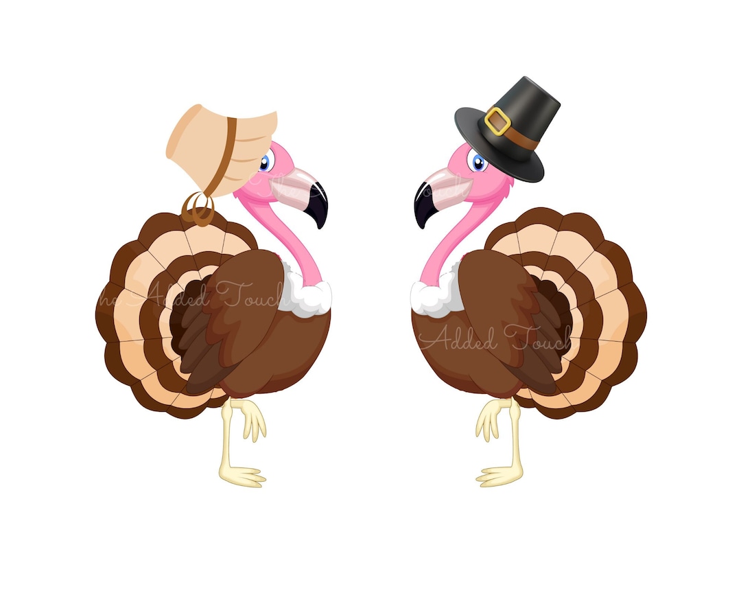 Turkey Flamingo PNG, Thanksgiving Flamingo Turkey Image, Fall Shirt