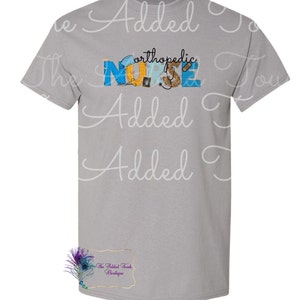 Orthopedic Nurse Image, Orhotpedic RN PNG, Sublimation Ortho Nurse Digital Image, Medical Alphabet PNG, Personalized Custom Orthopedic Nurse image 3