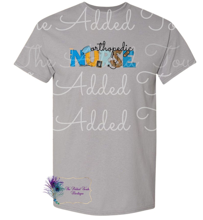 Orthopedic Nurse Image, Orhotpedic RN PNG, Sublimation Ortho Nurse Digital Image, Medical Alphabet PNG, Personalized Custom Orthopedic Nurse image 3