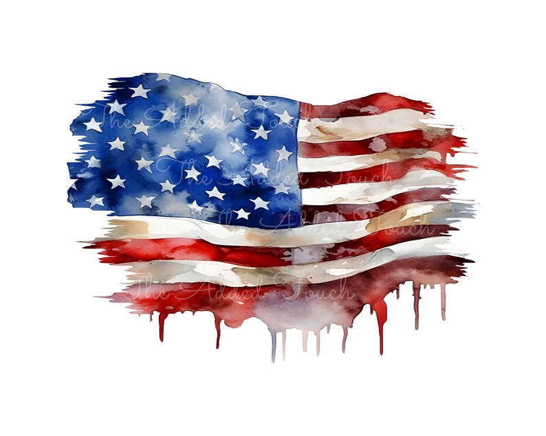 Amerikansk flagga PNG, USA-flagga, bild av sliten amerikansk flagga, nödställd flaggdesign, pro-amerikansk design, amerikansk flagga DTF, 4 juli bild 1