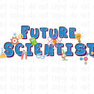 Toekomstig wetenschapper png, afbeelding toekomstig chemicus, ontwerp toekomstig bioloog, toekomstig laboratoriumassistent, babywetenschap, DTF-ontwerp toekomstig wetenschapper