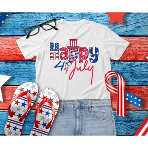 Happy 4th of July PNG, 4th of July Doodle Image, July 4th Design, 4th of July Shirt, American Alpha Doodle, USA DTF image 2