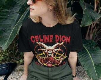 vintage Céline Dion My Heart Will Go On T-Shirt Parodie Punk Rock Metal Tee Classic Rare, glam metal, heavy metal, tee-shirts bootleg Céline Dion