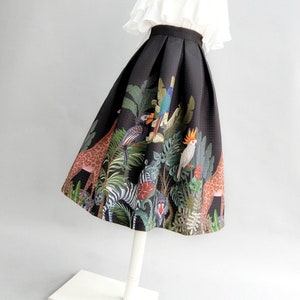 Klassische Jacquard bestickte A-Linien-Röcke, lange Röcke mit hoher Taille, Herbst und Winter-Swing-Röcke, Hepburn ausgestellte Röcke, benutzerdefinierte Röcke. Bild 2