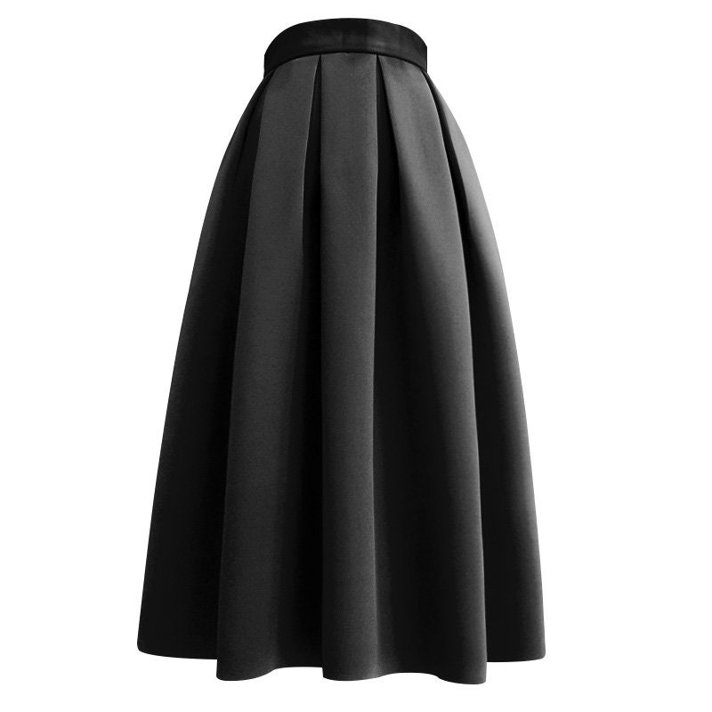 Vintage Jacquard Embroidered A-line Skirt,black High Waist Skirt,autumn ...