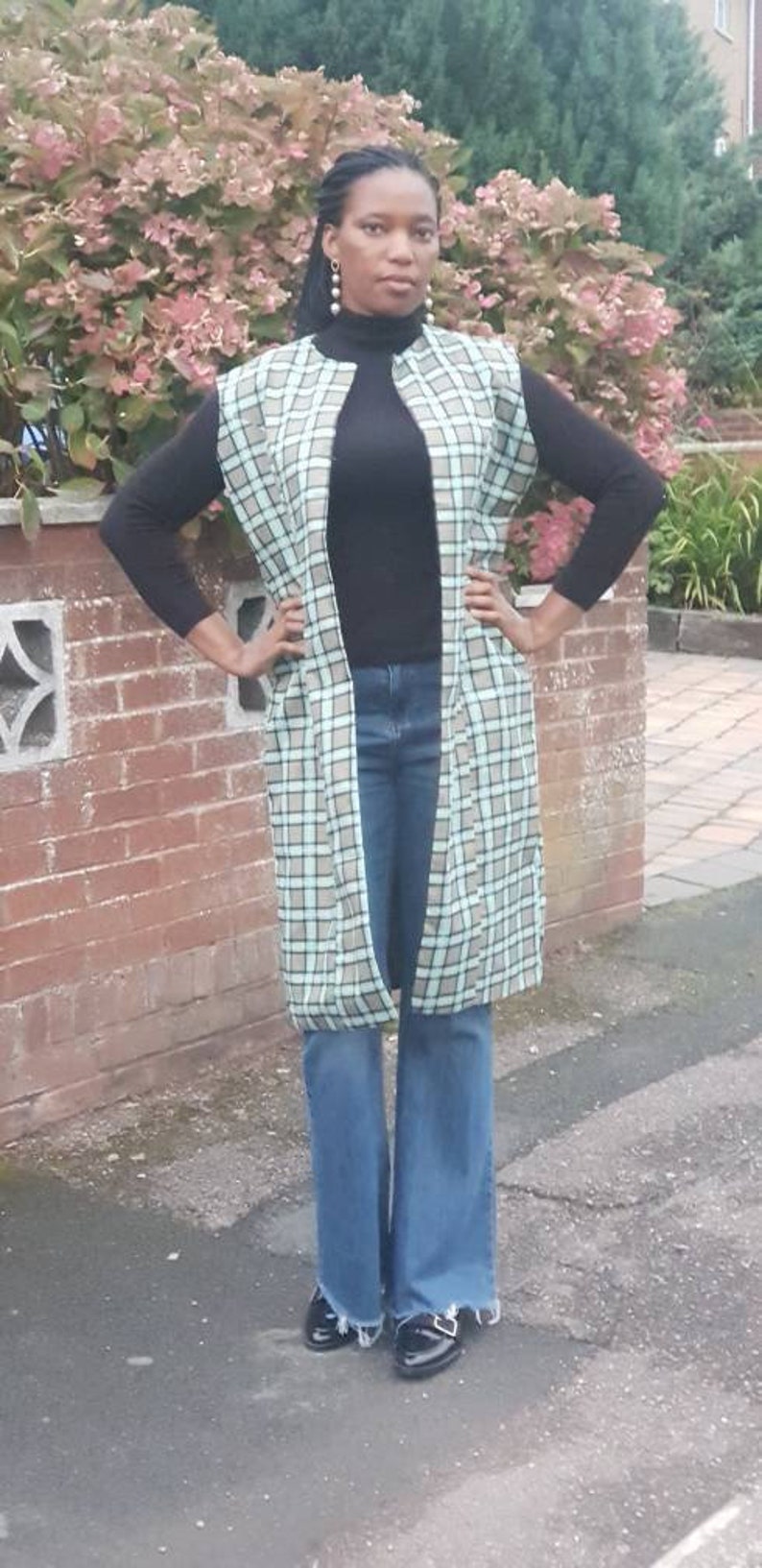 ankara sleeveless jacket