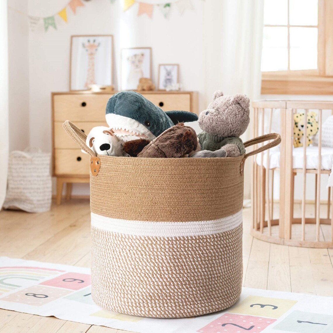 CHICVITA Extra Large Jute Basket Woven Storage Basket with Etsy