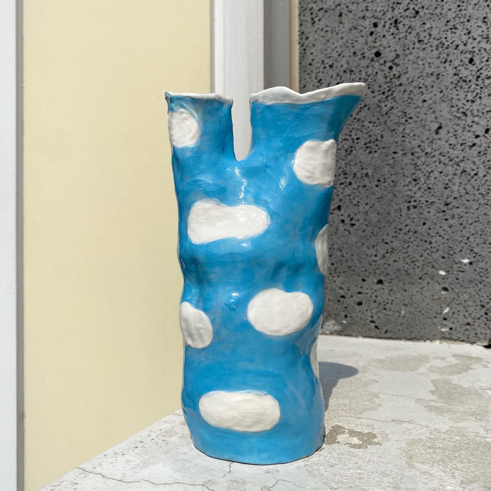Cloud Vase Handmade Ceramic Vase Pottery Vase Handbuilt Etsy