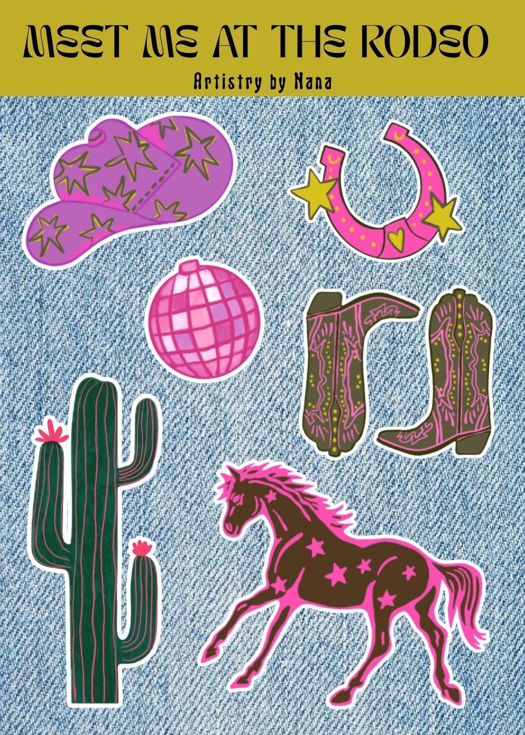 Sticker Chart For Kids Rodeo Meet Me at the Rodeo Sticker Sheet | Cowgirl Journal Stickers | Western ...