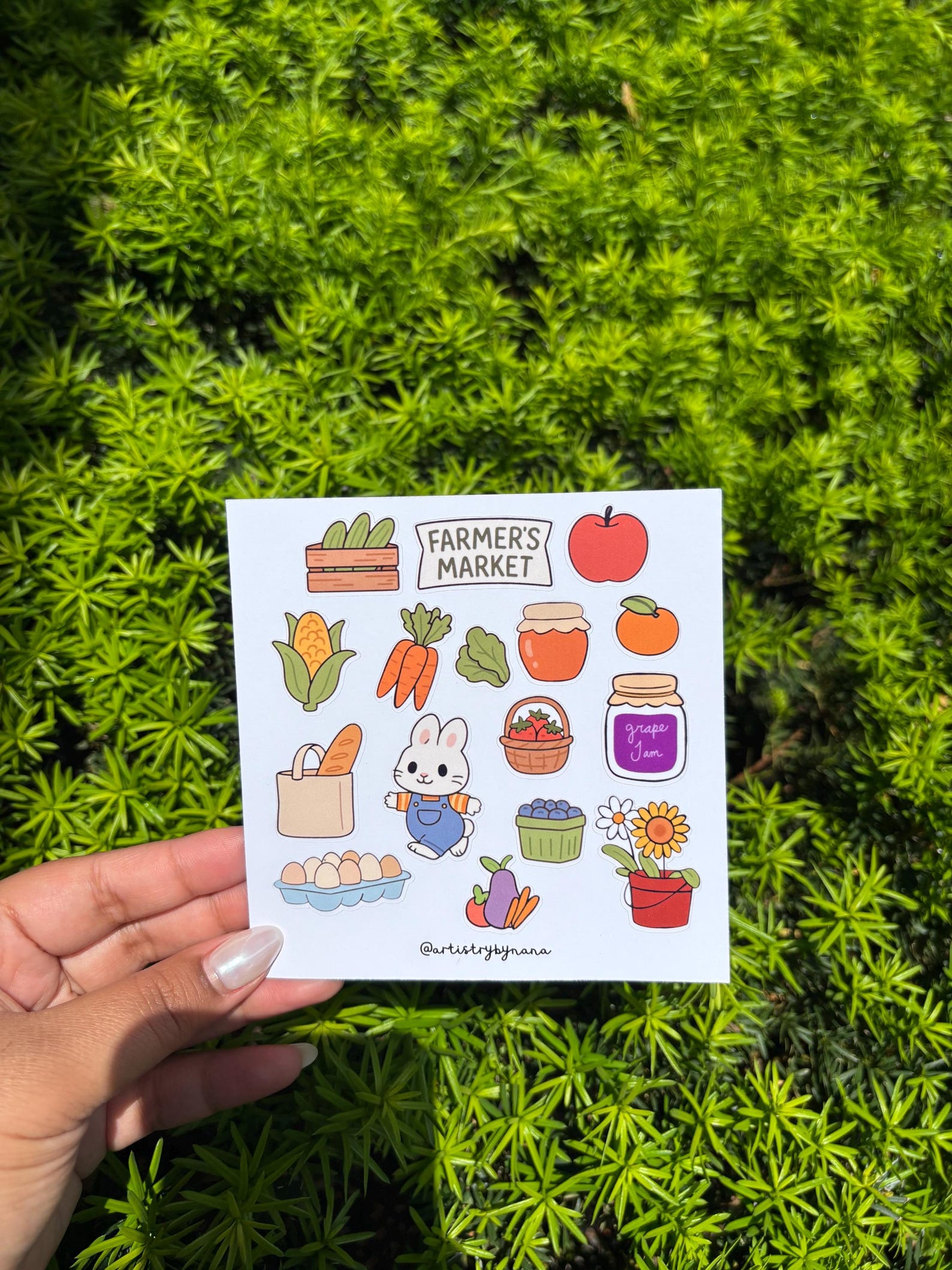 Farmers Market Sticker Sheet – Handmade Journal Stickers - Etsy