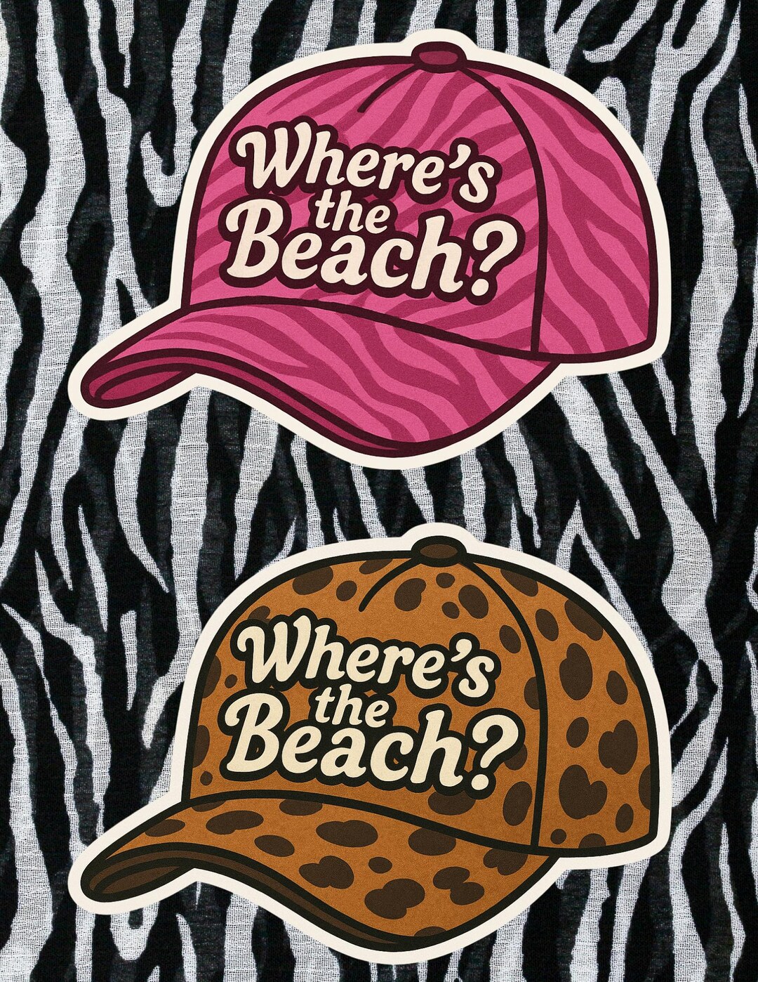 Where’s the Beach Hat Sticker - Etsy