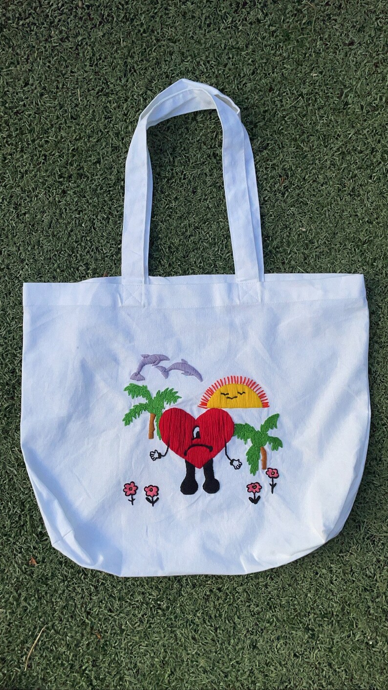 Bad Bunny Un Verano Sin Ti Embroidery Tote Bag Bad Bunny - Etsy Canada