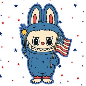 Labubu du 4 juillet Sticker