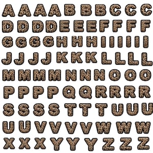 Stickers alphabet à imprimé léopard | Lettres imprimées animal | Ensemble d'autocollants pour scrapbooking et journal
