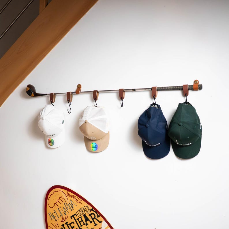Club de golf Vintage – Porte‑casquettes mural avec club de golf ancien - Frais de port inclus dans le prix de vente image 8
