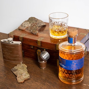Personalized whisky flask gift set – Original gift for men – Golf & lifestyle – Valentine's Day, Father's Day, wedding, bachelor party