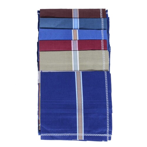 HandmadeCotton 6 Piece Men's Handkerchief Set - Multicolour hot MM-242