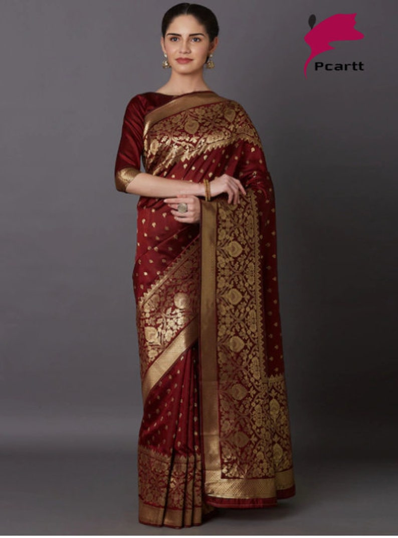 maroon saree myntra