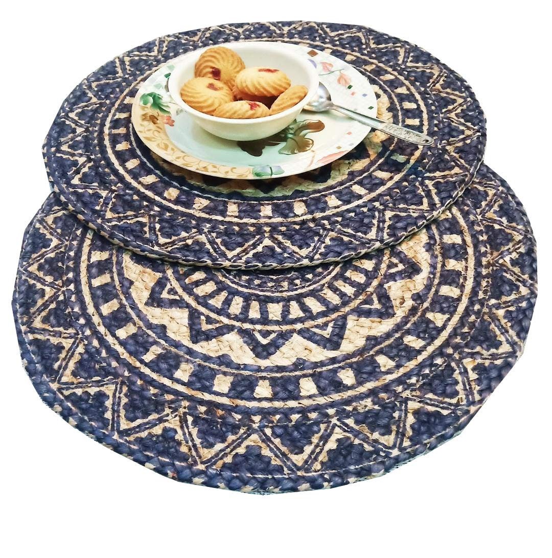 Handmade Braided Jute Placemats 35 Cm Round Best for Etsy UK