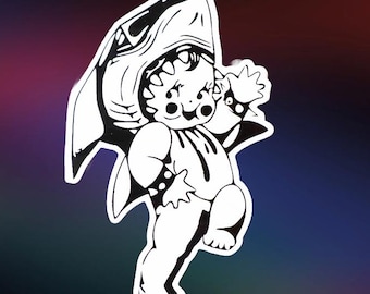 Drain Sticker - Sammy Shark