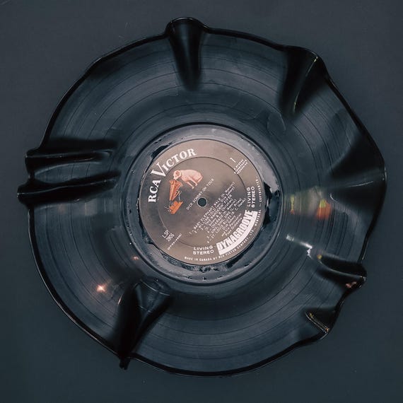 Recycled LP Record Bowl: Vintage Vinyl Catch-All Dish
