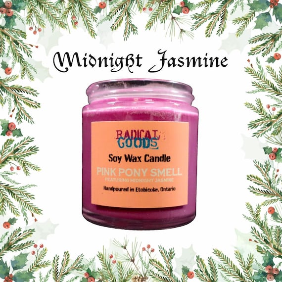 Midnight Jasmine Scented Soy Candle Inspired byChappel Roan - Pink Pony Smell