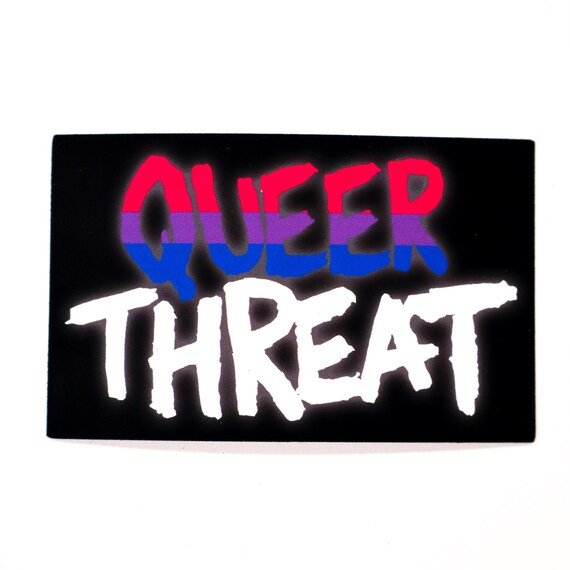 Sexuality Pride Sticker | Queer Threat Pride Flag Vinyl Stickers | Handmade by Radical Goods