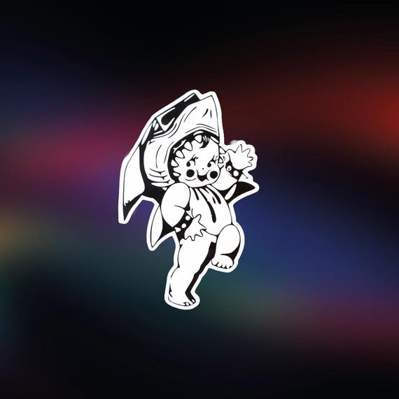 Drain Sammy Shark Sticker - Hardcore Band Sticker - Matte Vinyl Music Decal -  Radical Goods