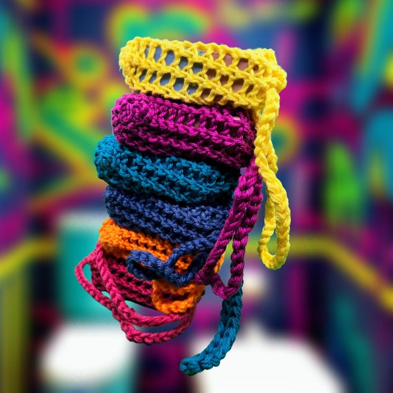 Soap Bag for Bar Soaps - Handmade Soap Saver- Crochet - Soap Bar Included - radical goods shop