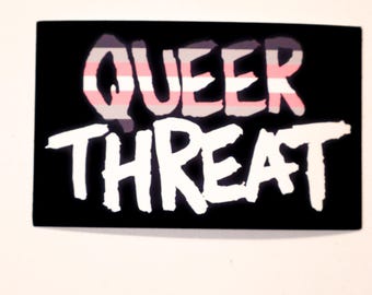 Queer Threat Demi Pride Flag Vinyl Sticker - Demiboy, Demigirl, Demiromantic, Demisexual, and Demigender