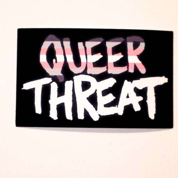Queer Threat Demi Pride Flag Vinyl Sticker - Demiboy, Demigirl, Demiromantic, Demisexual, and Demigender