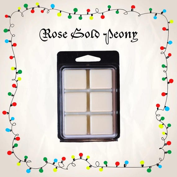 Rose Gold Peony Scented Soy Wax Melts Inspired by Blondie - Smelling Is Free