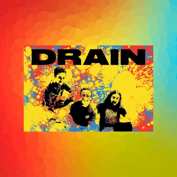 Drain Band Splatter Art Sticker (3" Vinyl Sticker Paper)
