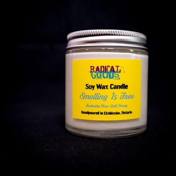 Rose Gold Peony Scented Soy Wax Candle - Inspired by Blondie