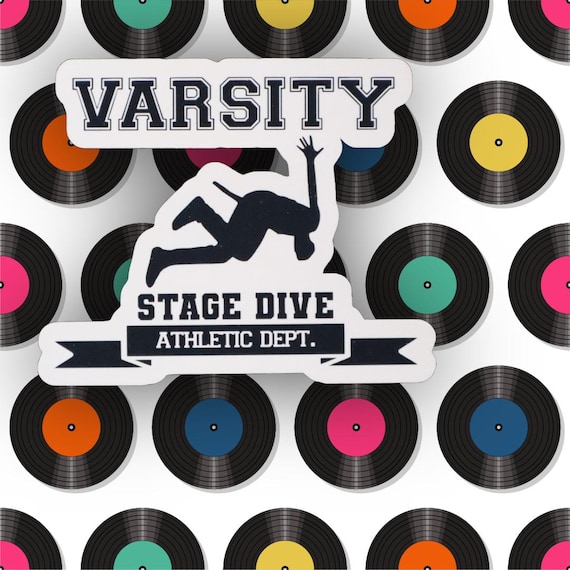 Varsity Stage Dive Athletic Department Sticker | Handmade by Radical Goods