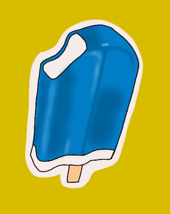 Blue Creamsicle Vinyl Die Cut Sticker