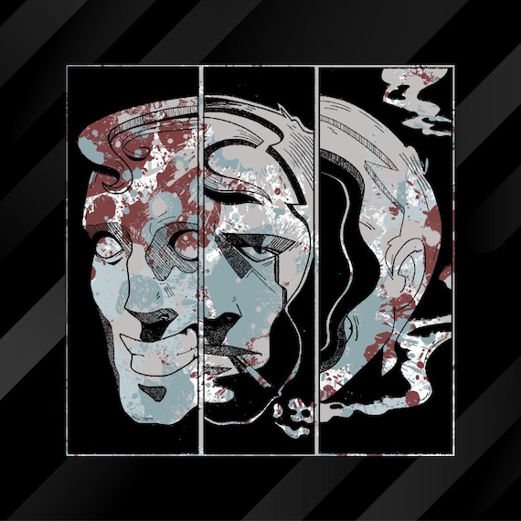 Knocked Loose Laugh Tracks Sticker | Splatter Album Hardcore Band Vinyl Stickers | Handmade by Radical Goods