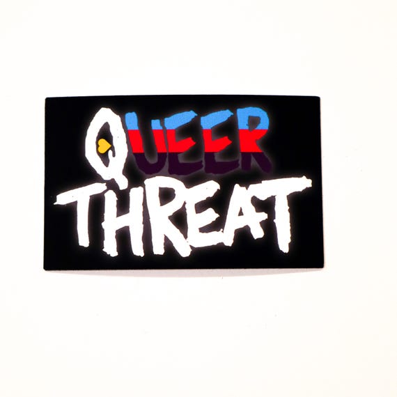 Queer Threat Romantic Pride Flag Stickers - Aromantic, Demiromantic, Polyamory