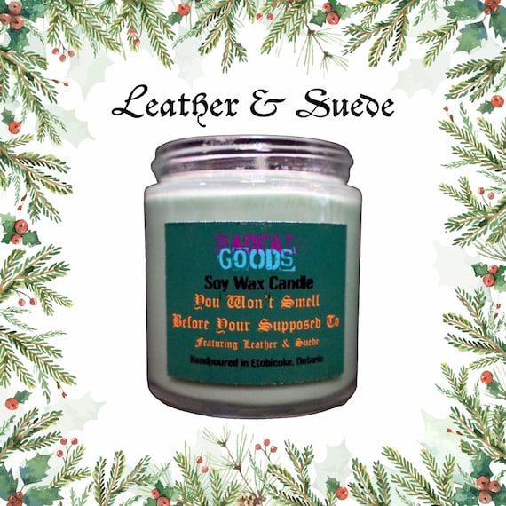 Leather & Suede Scented Soy Candle - Knocked Loose Inspired - 4 oz